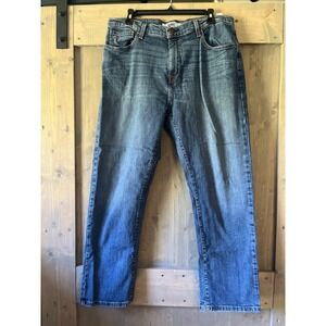 VTG Tommy Hilfiger Jeans Mens 36X30 Relaxed Fit Dark Wash Pants‎ Y2K Whiskered